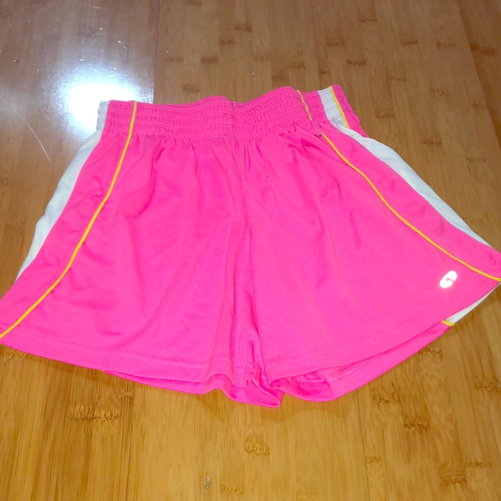 Pink gym shorts